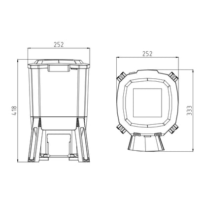 BluFeeder - Solar-powered Fish Feeder Pond - 6L Reservoir