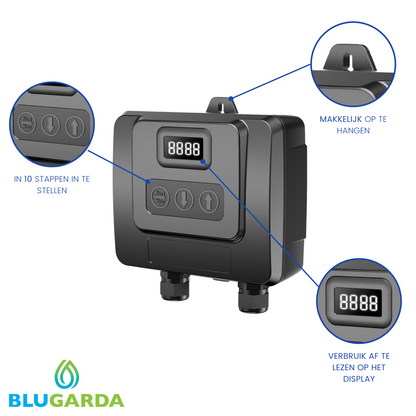 BluFlow 8,000 - Adjustable Pond Pump - 18-80 watts - Incl. Controller